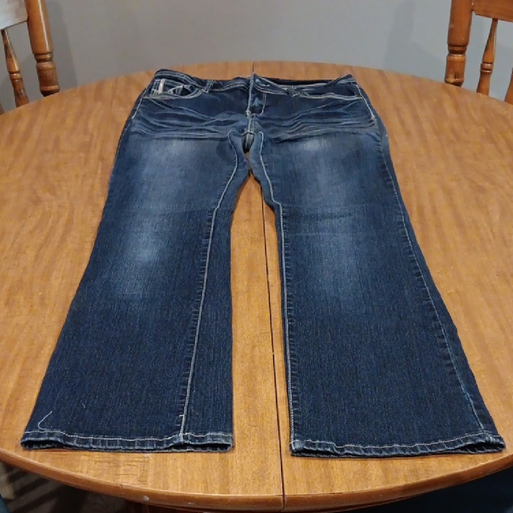 Dots Deep Blue Denim Jeans